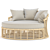 Resin Wicker Round Daybed 3D model small image 1