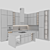 Versatile Modern Kitchen Unit 3D model small image 7