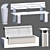 Combo Seating with Bin 3D model small image 1