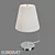 Eurosvet Table Lamp Beige Fabric Chrome 3D model small image 1