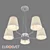 Eurosvet Amaretto Chrome Pendant Chandelier 3D model small image 1