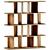 Double-Sided Wooden Bookcase by Morica 3D model small image 1