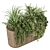 Outdoor Plants Wooden Pot Set 3D model small image 3