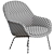 Muuto Fiber Metal Lounge Armchair 3D model small image 3