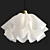 Modern Petal Chandelier in White 3D model small image 2