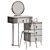 E-MALL Marble Dressing Table Set 3D model small image 4