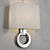 Elegant Silver Ring Wall Sconce 3D model small image 7