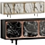 Modern Wood 4-Door Sideboard 3D model small image 1