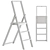 Versatile Step Ladder in Three Color Options 3D model small image 7