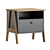 Theodora Bedside Table - Grey-Brown 3D model small image 2