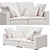 Luxury Malibu Cloud Sofa 3D model small image 2