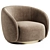 Elegant Swivel Chair Brice - Refined Comfort 3D model small image 1