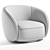 Elegant Swivel Chair Brice - Refined Comfort 3D model small image 2