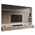 Modern TV Wall Set Design 3D model small image 1