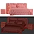 Luxurious Minotti Tatlin Soft Bed 3D model small image 6