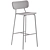 Modern High Multi-Layer Wood Stool 3D model small image 3