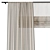 Contrasting Stitch Linen Curtains 3D model small image 3