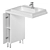 Modern Sink with Vanity Unit Set 3D model small image 3