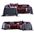 Boho Style Sofa Set 2417 3D model small image 1