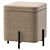 Elegant Grace Grey Pouf 3D model small image 4