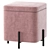 Elegant Grace Grey Pouf 3D model small image 6