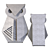 Geometric Metal Owl Sculptures 3D model small image 4