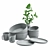 Gray Ceramic Dining Set Meibo 3D model small image 1