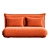 Foldable Corduroy Sofa Bed - Copper 3D model small image 2