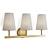 Elegant Triple Linen Brass Sconce 3D model small image 1