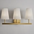 Elegant Triple Linen Brass Sconce 3D model small image 6