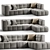 Minimalist L-Shaped Sectional Sofa 3D model small image 1