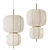 Rice Paper Pendant Lamp, Misaki 3D model small image 1