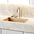 Modern Stone Sink Bathroom Set 3D model small image 2