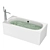  Freestanding Acrylic Bathtub & Mixer 3D model small image 2