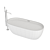  Freestanding Acrylic Bathtub & Mixer 3D model small image 5