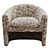 Elegant Willow Jacquard Accent Chair 3D model small image 6