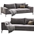  Modern Anthracite Raven Sofa 3D model small image 1