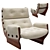 Retro Rosewood Lounge Chair Classic 3D model small image 1