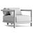 Restoration Hardware Palma Aluminum Lounge Chair 3D model small image 5