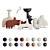 Modern Ceramic Vase Set 6 Pieces 3D model small image 2