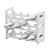 CB2 Clear Wine Rack Holder 3D model small image 4