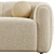 Vintage Channel-Tufted Deco Loveseat 3D model small image 3