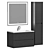 Uperwood Tanos 80 cm Bathroom Furniture Set 3D model small image 2