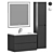 Uperwood Tanos 80 cm Bathroom Furniture Set 3D model small image 10