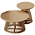 Sleek Round Jeanette Coffee Tables 3D model small image 2