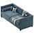 Striped Pull-Out Sofa Bed 3D model small image 2