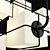 Elegant Alice Chandelier in Black 3D model small image 3