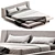 Sleek Modern Harper Bed 3D model small image 1