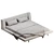 Sleek Modern Harper Bed 3D model small image 3