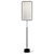 Modern Steel & Linen Floor Lamp 3D model small image 2